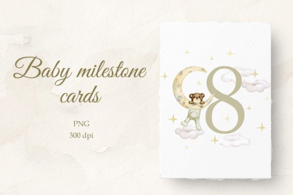 Capture the Magic: Watercolor Milestone Cards for 8 Months