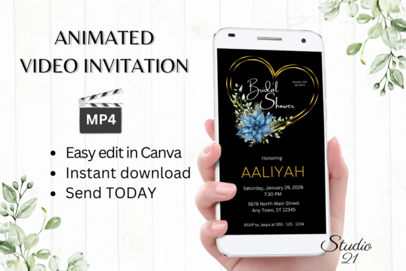 Christmas Bridal Shower Invite W4219: A Festive Design Solution