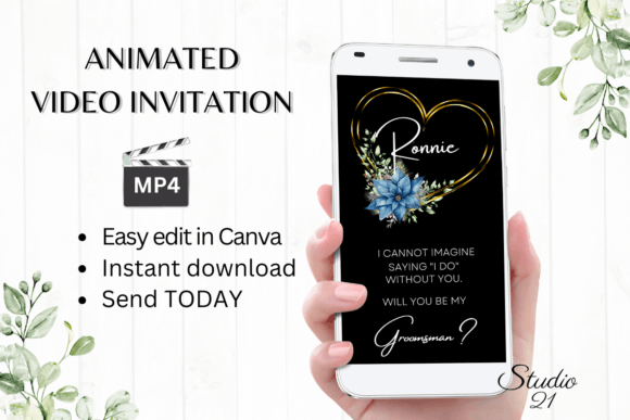 Christmas Groomsman Proposal W3219GM: A Festive Design Asset
