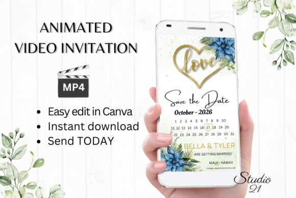 Christmas Save the Date W2210B: Your Animated Holiday Invite