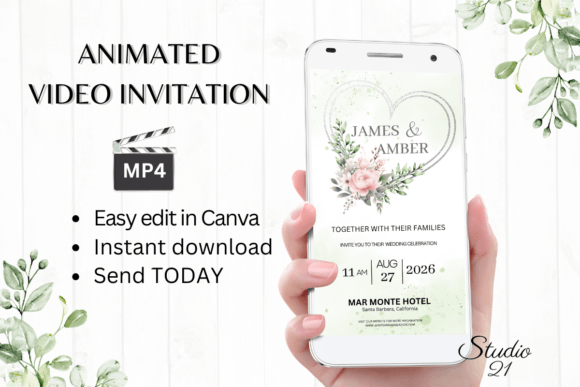 Elegant Pink Roses Wedding Invitation W8278