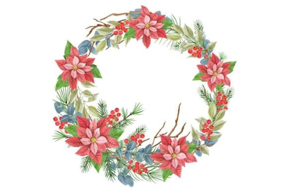 Elevate Festive Designs with Christmas Wreath Clipart