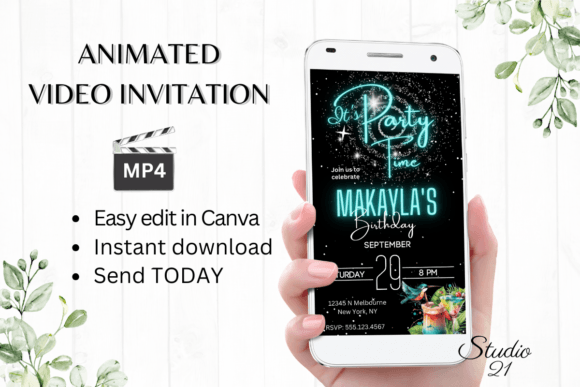Instantly Create a Buzz: The Ultimate Neon Birthday Party Invitation