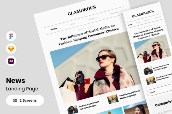 Where News Meets Style: The Glamorous Landing Page